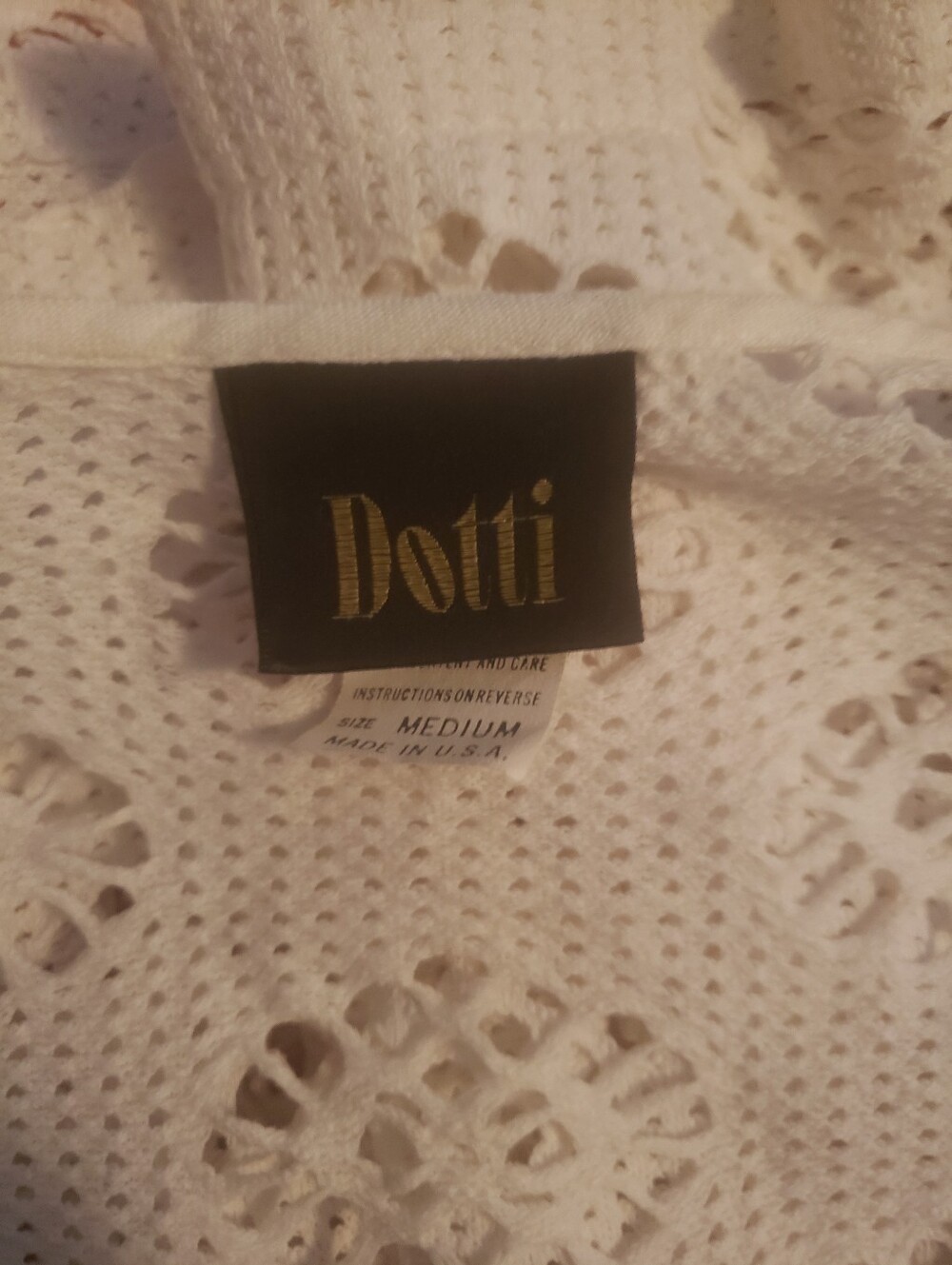 Dotti White Crochet Button-Front Dress - Picture 4 of 6